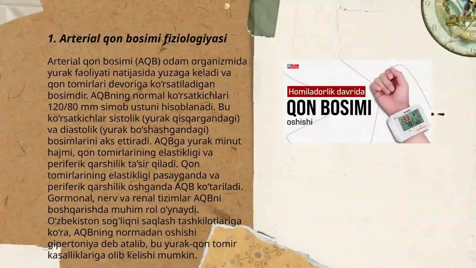 Arterial qon bosimi.Mikrosirkulyatsiya tizimi. Qon tomirlar tonusini boshqarilishi 3