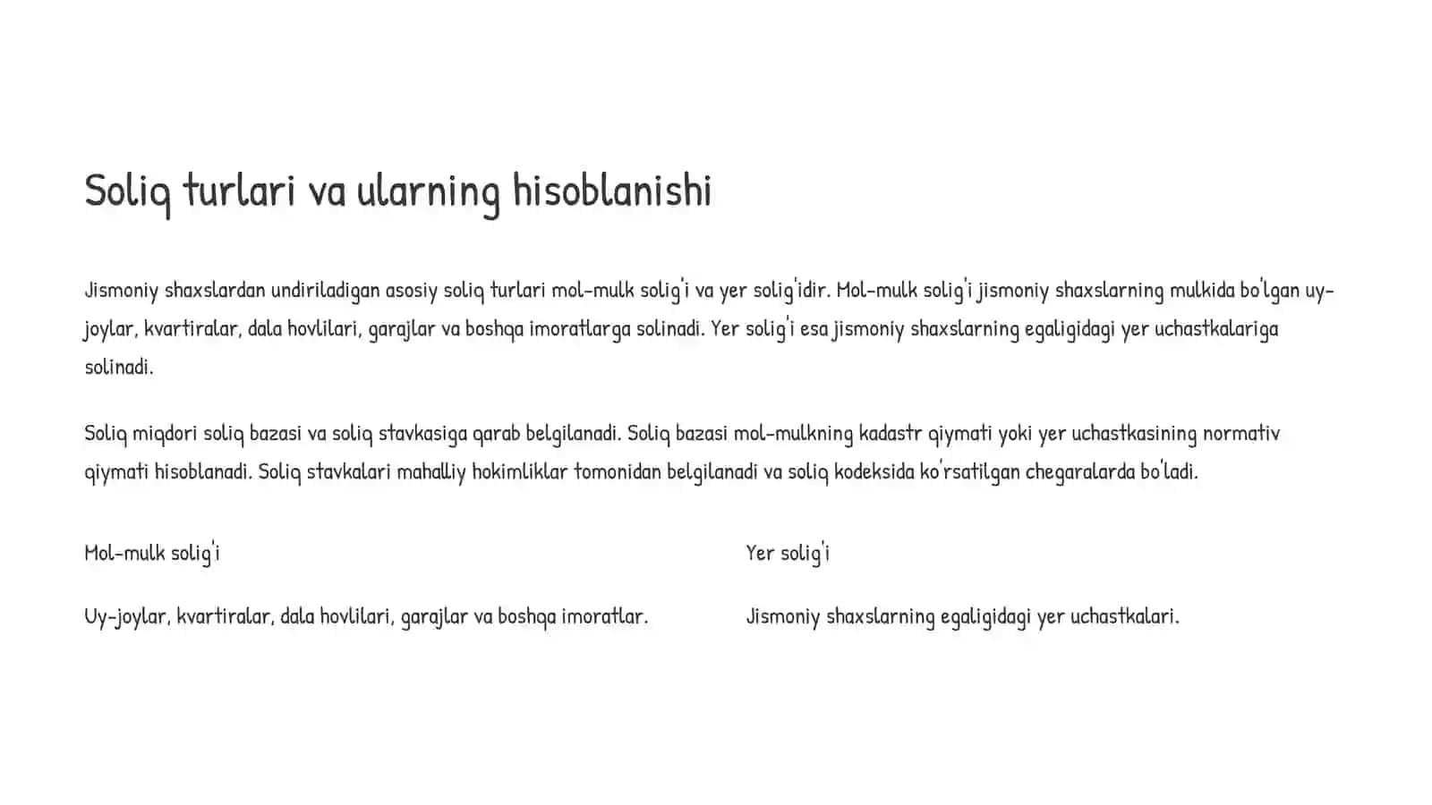 Jismoniy shaxslardan undiriladigan mol-mulk va yer soliqlari 3