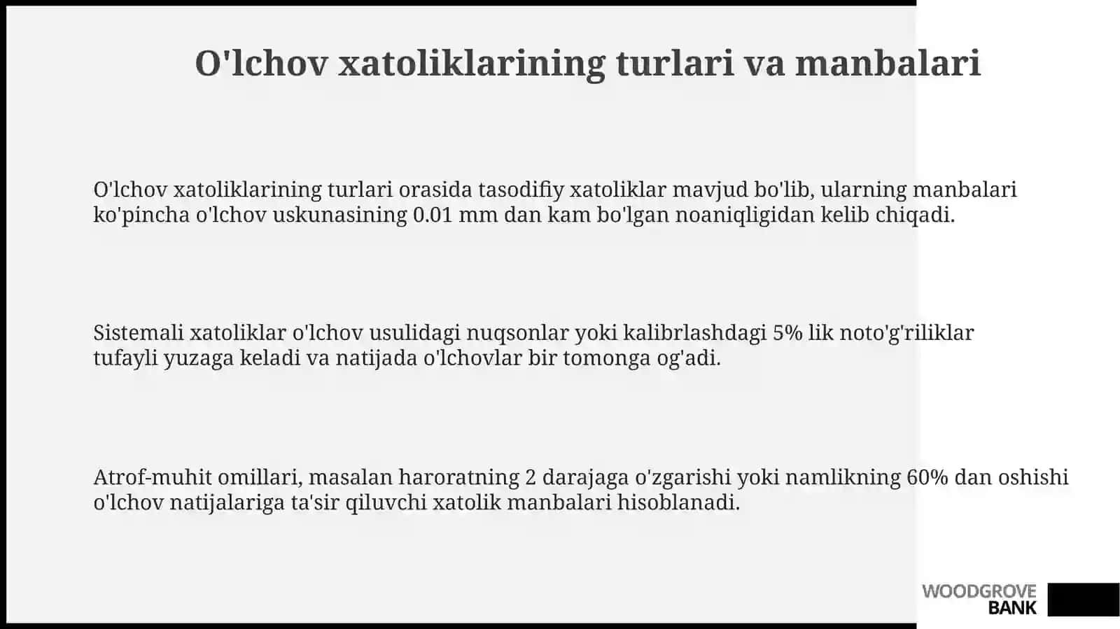 Oʻlchash xatolari 3