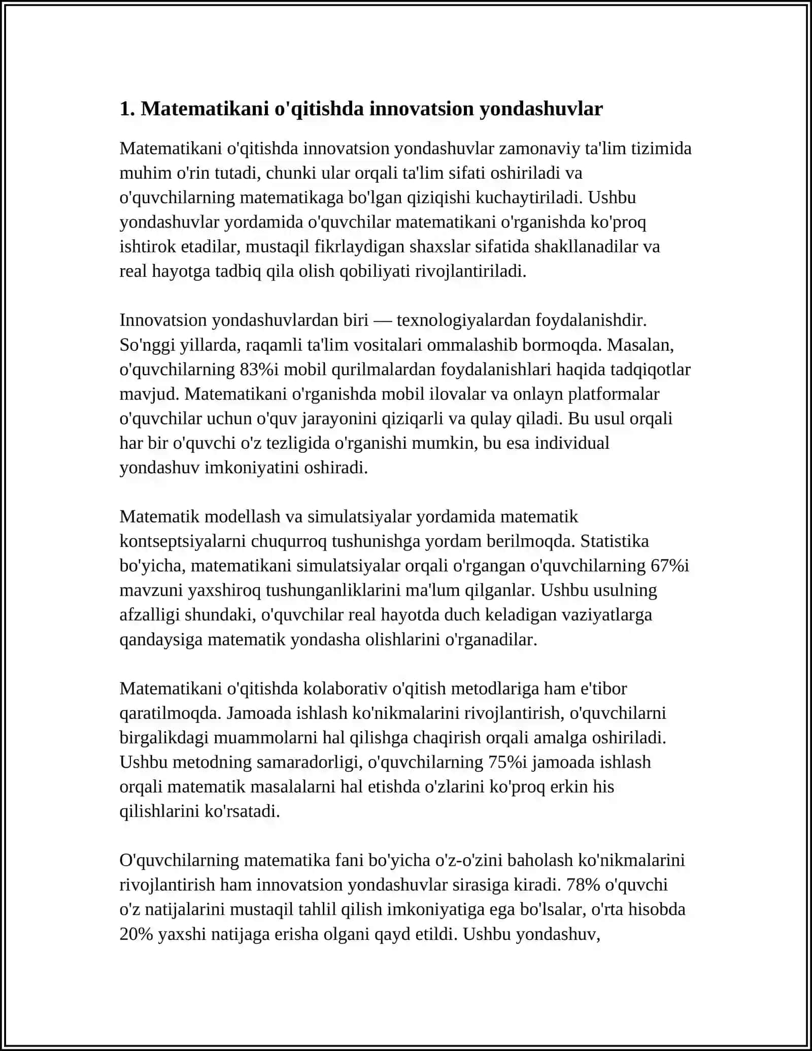 MATEMATIKA O'QITISHNING MAXSUS METODLARI 3