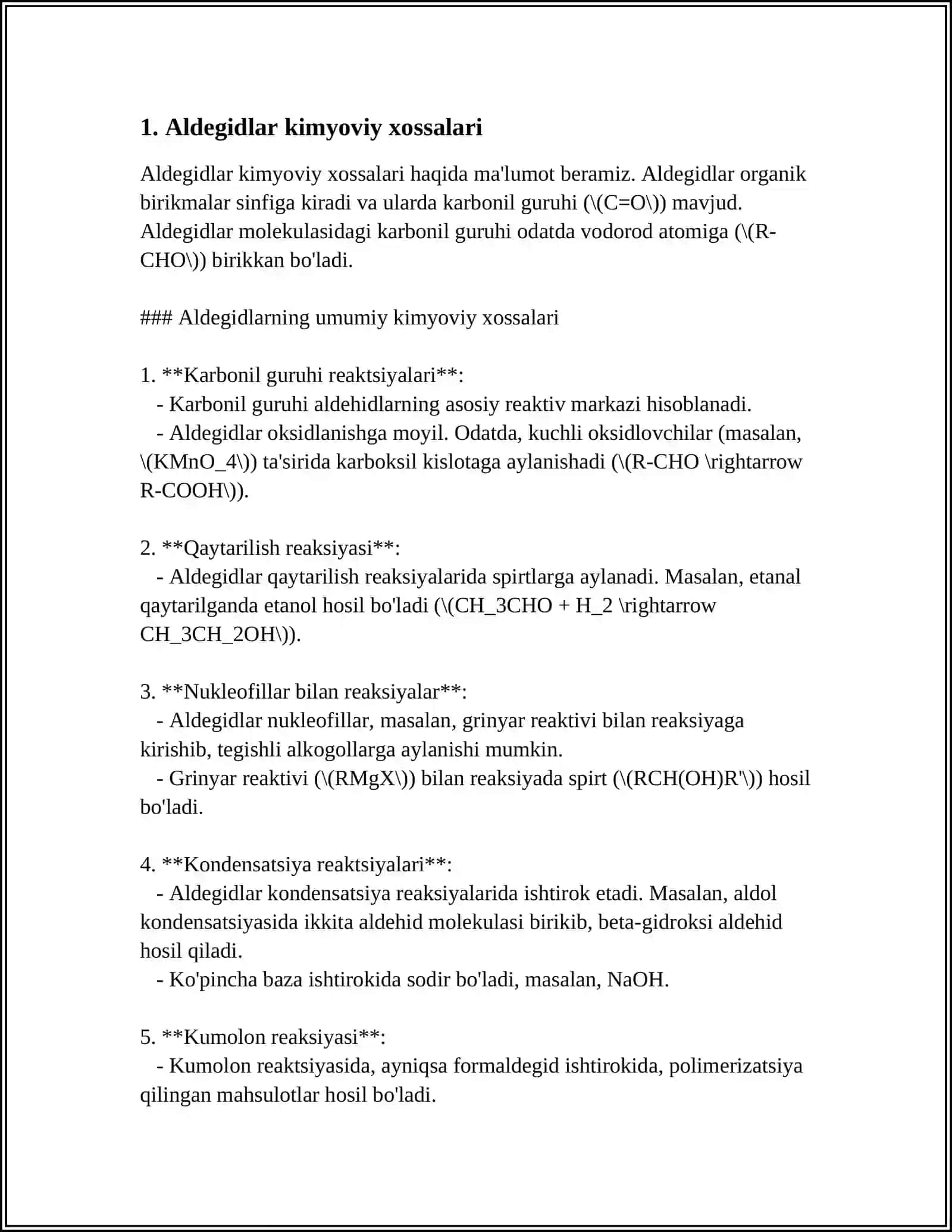 ALDEGID VA FENOL FORMALDEGID ASOSIDAGI SINTERLAT 3