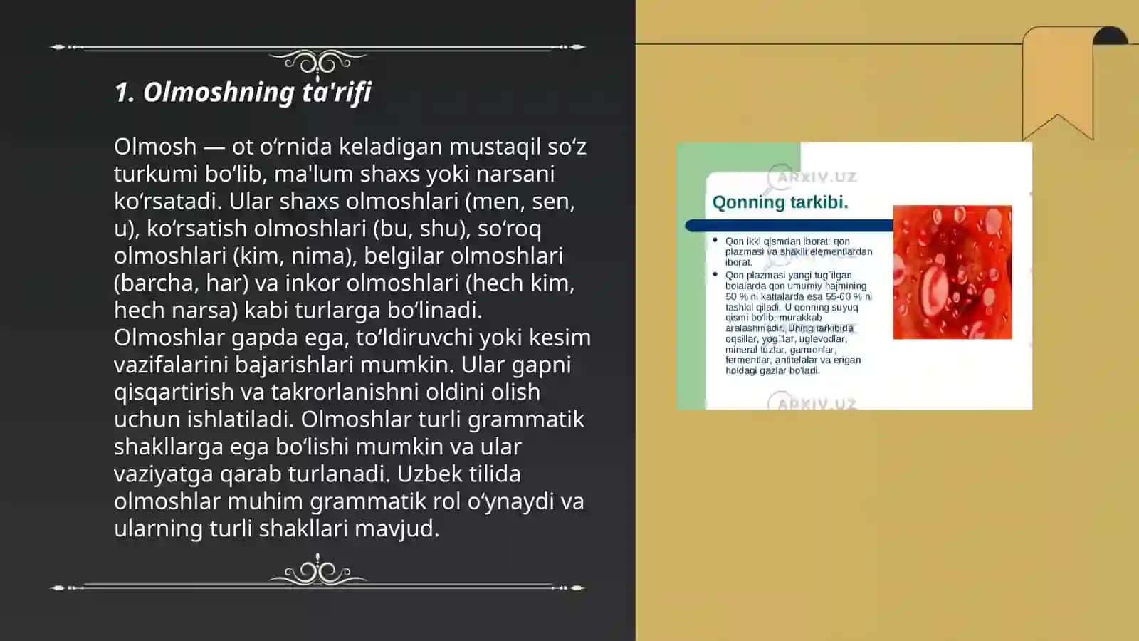 Olmoshning xususiyatlari va turlari 3
