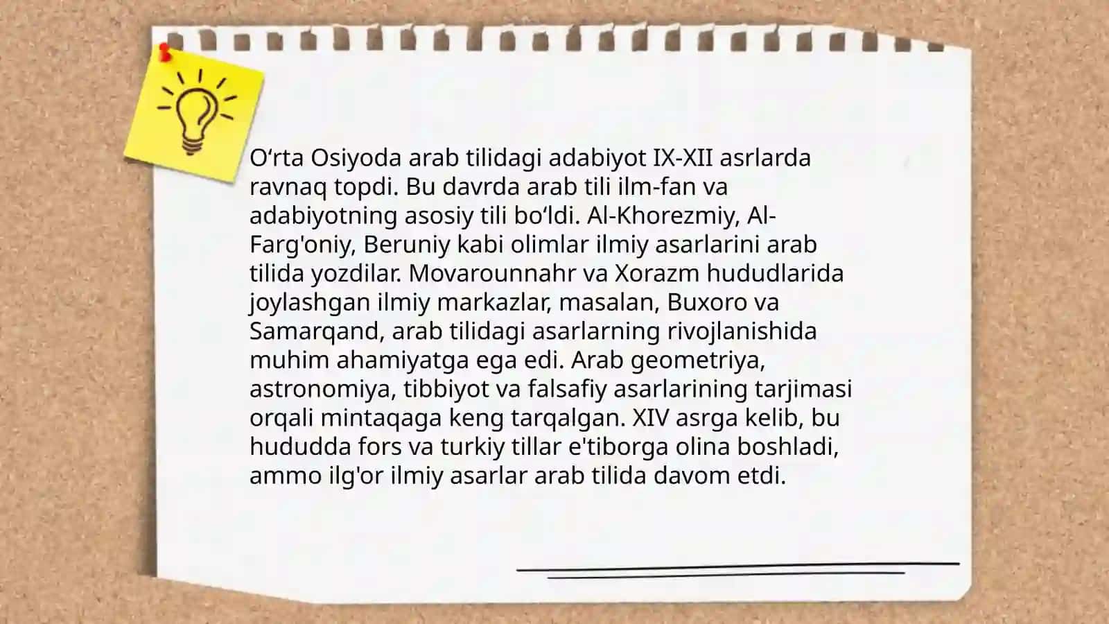 O'rta Osiyoda arab va fors tilidagi adabiyot,tazkirachilik 3