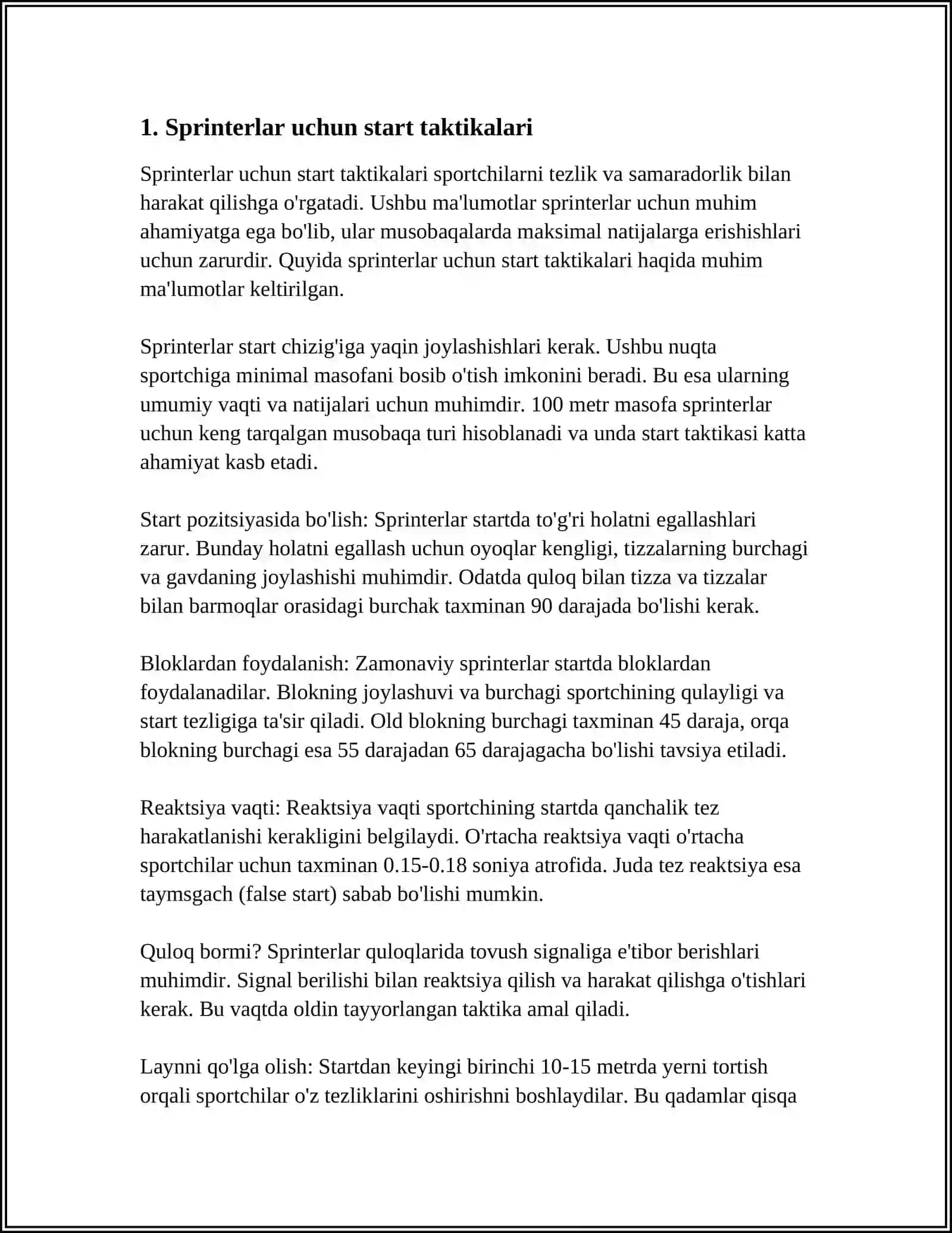YENGIL ATLETIKADA INDIVIDUAL TAKTIKA 3