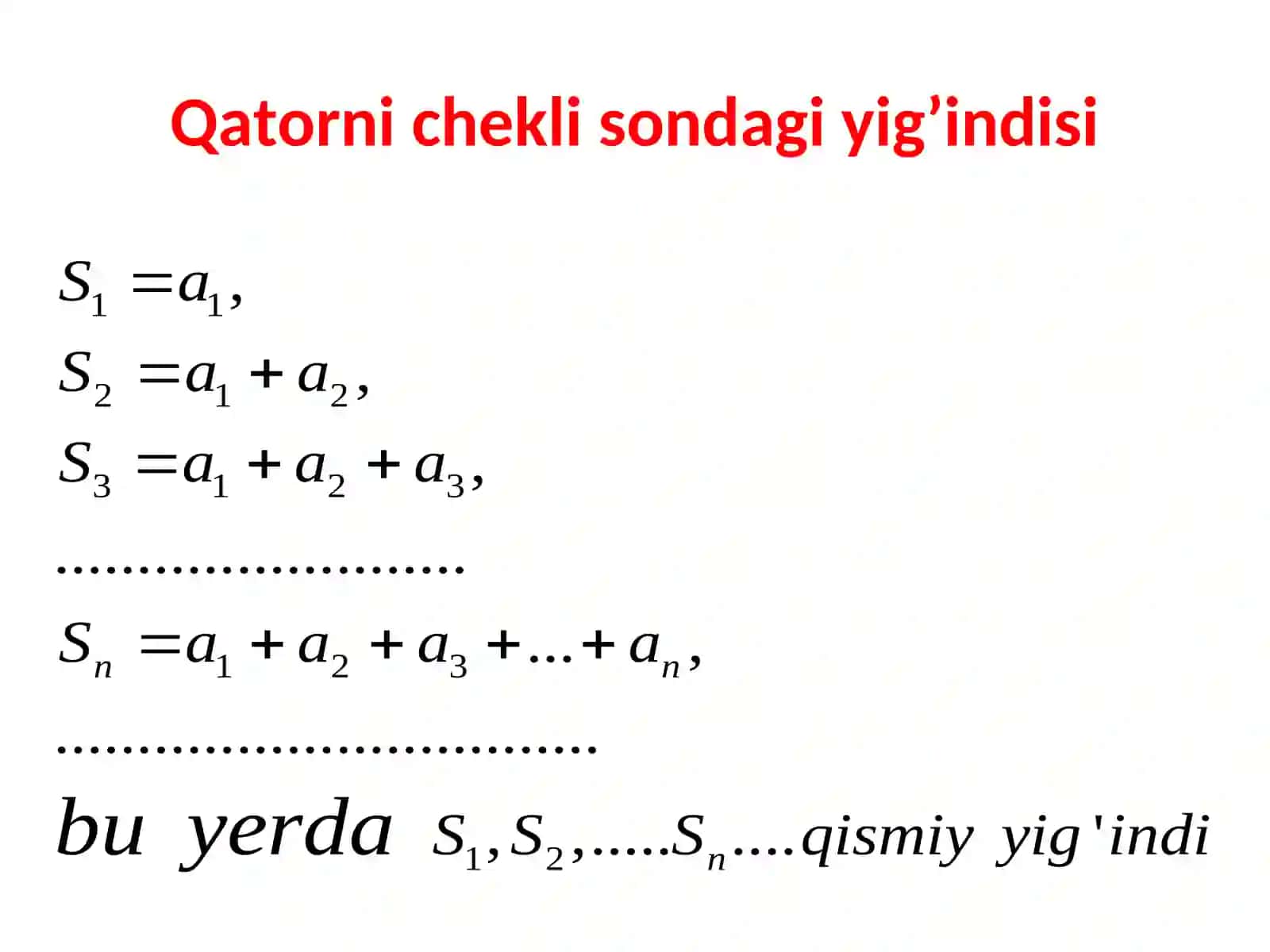 Sonli qatorlar 3