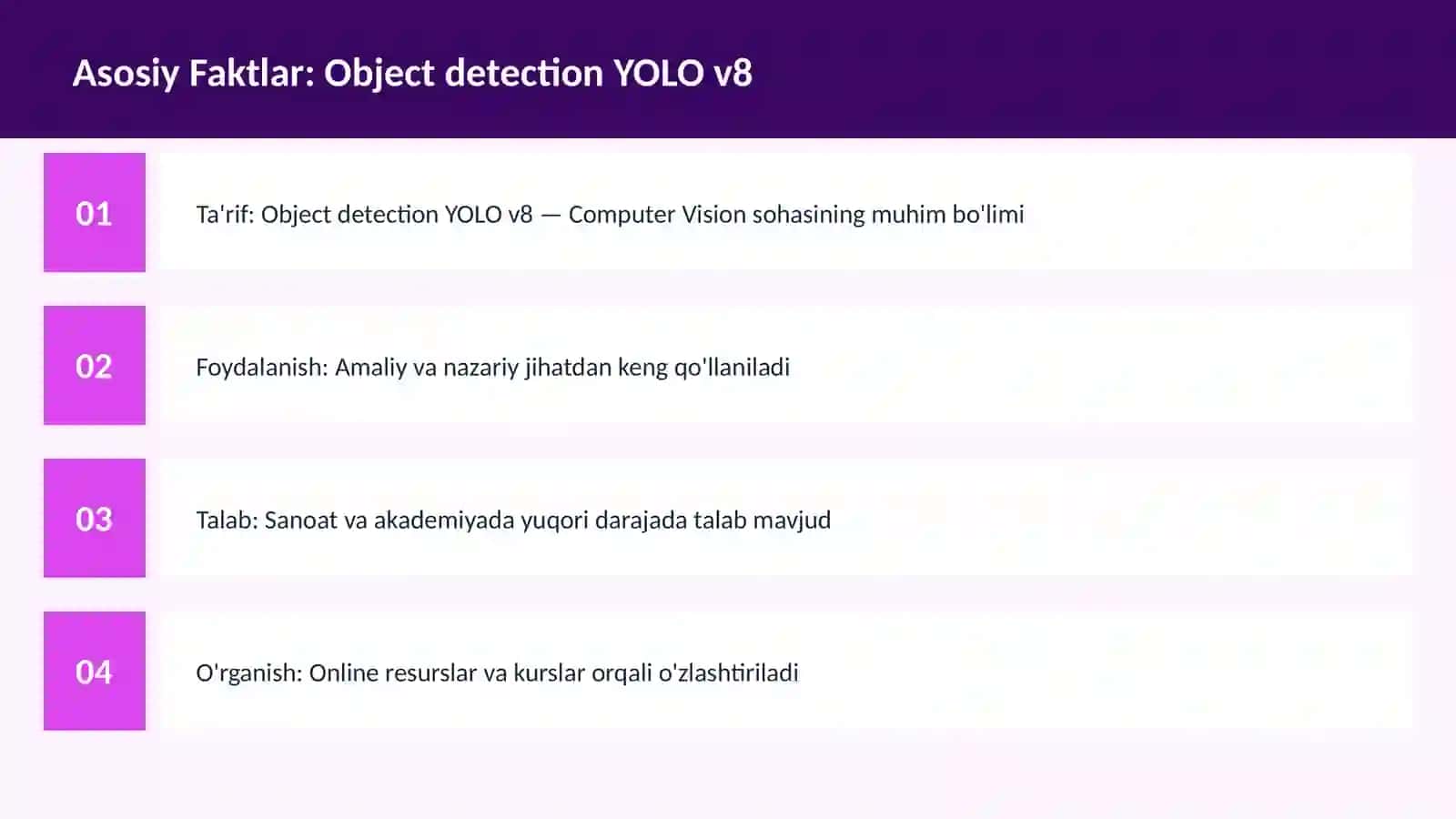 Object detection YOLO v8 3