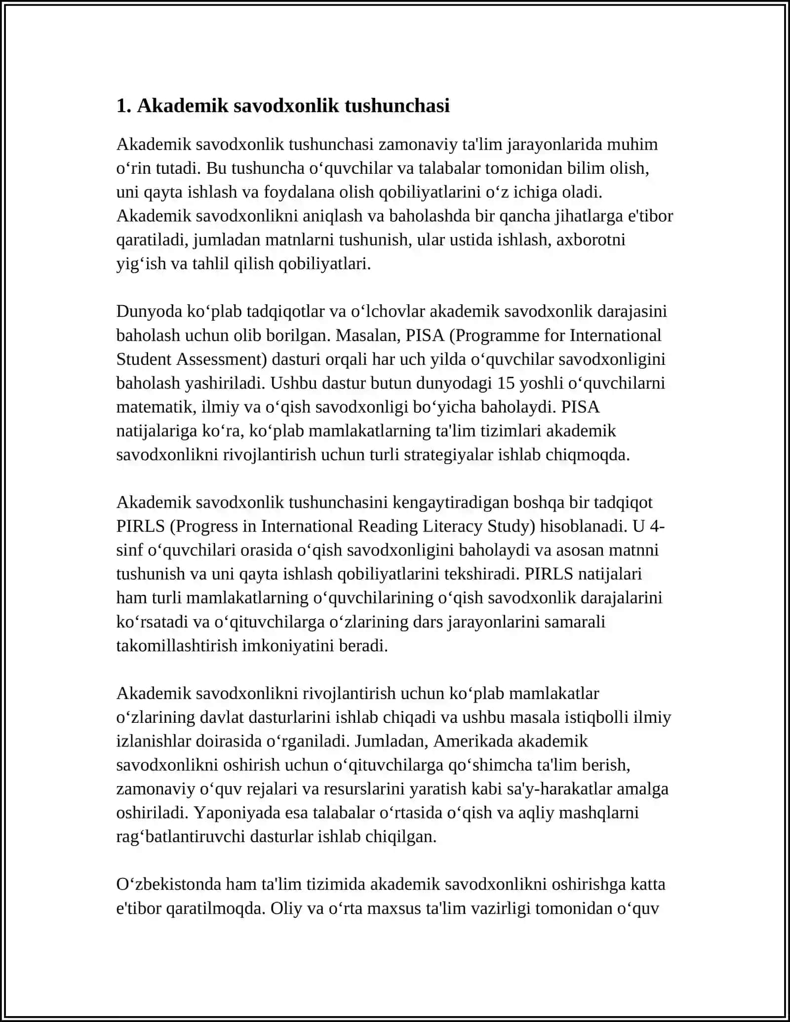 AKADEMIK SAVODXONLIK KASBIY KOMPETENSIYALARNI SHAKLLANTIRISH ASOSI SIFATI 3