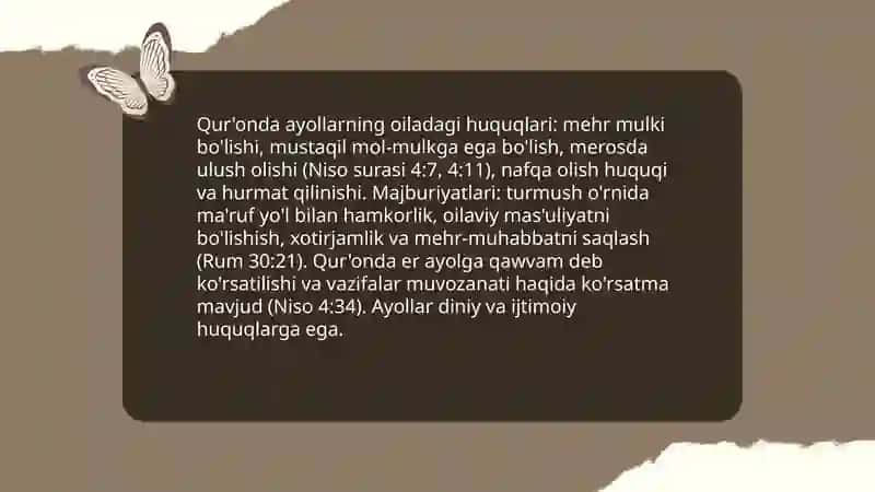 Quron Islom dinining muqaddas kitobida oilava ayollarga munosabat 3