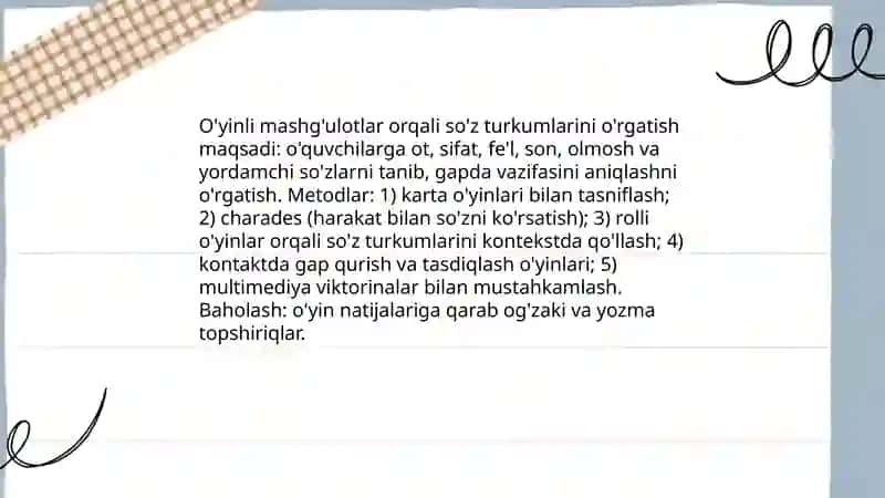 Boshlang'ich sinflarda so'z turkumlarini o'rganishda kreativ metod va usullar 3