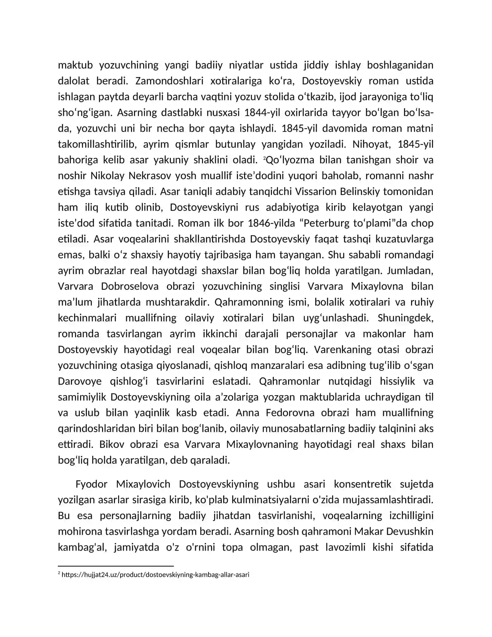 Fyodor Mixaylovich Dostoyevskiyning "Kambag'allar" romani xususida badiiy tahlil 3