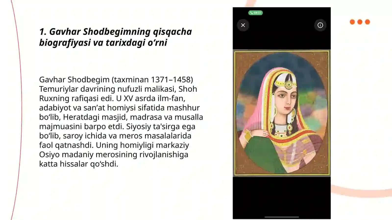 Gavhar shodbegim tarixda tutgan oʻrni 3