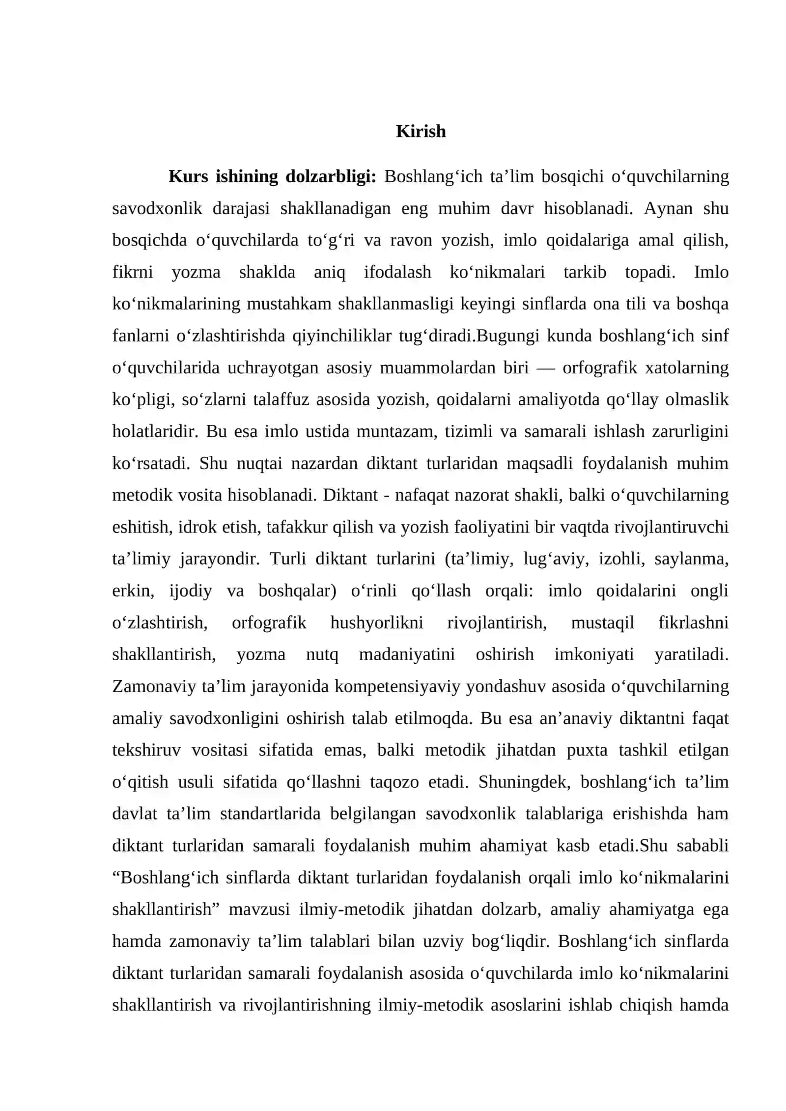 Boshlang‘ich sinflarda diktant turlaridan foydalanish orqali imlo ko’nikmalarini shakllantirish 3