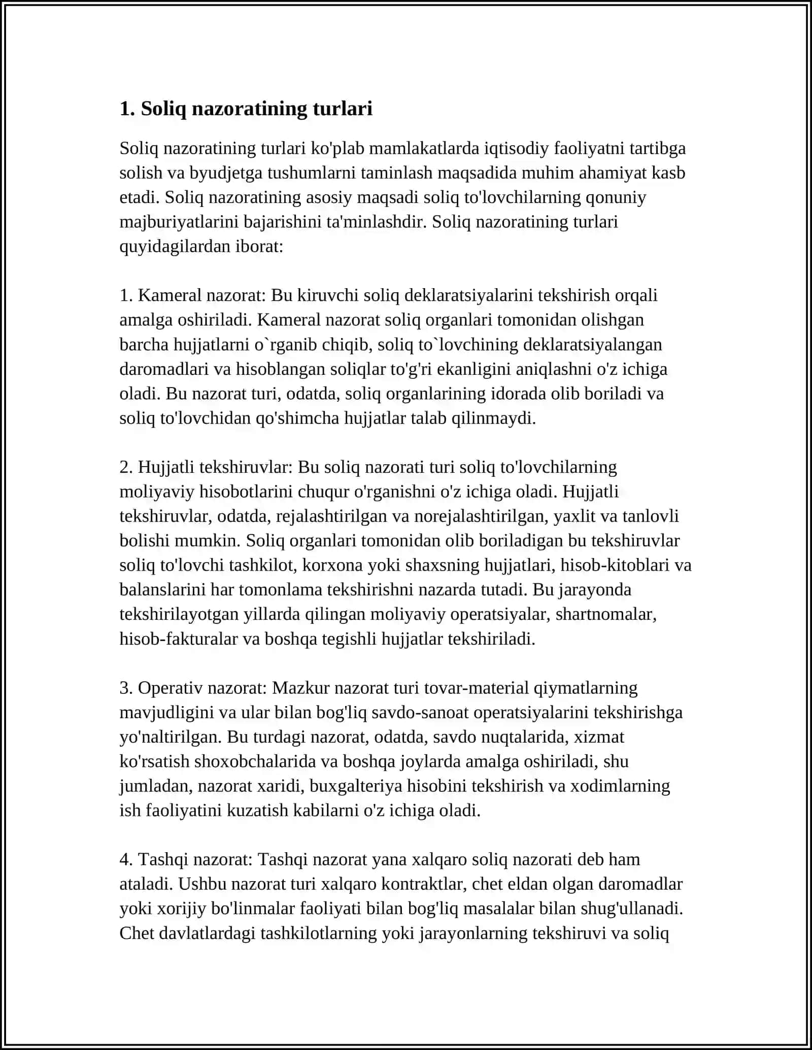 SOLIQ NAZORATINING SHAKLLARI VA USULLARI 3