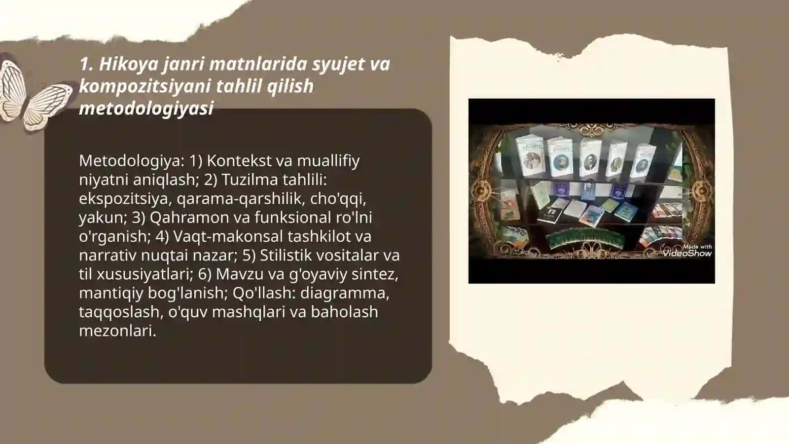 Hikoya janri matnlarini tahlil qilish va o'qitish bo'yicha tadqiqot 3