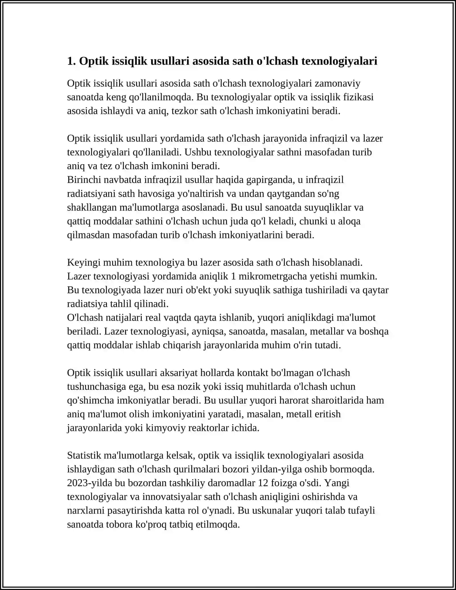OPTIK ISSIQLIK USULLARI ASOSIDA SUYUQLIK SATHINI O'LCHASH ASBOBLARI 3