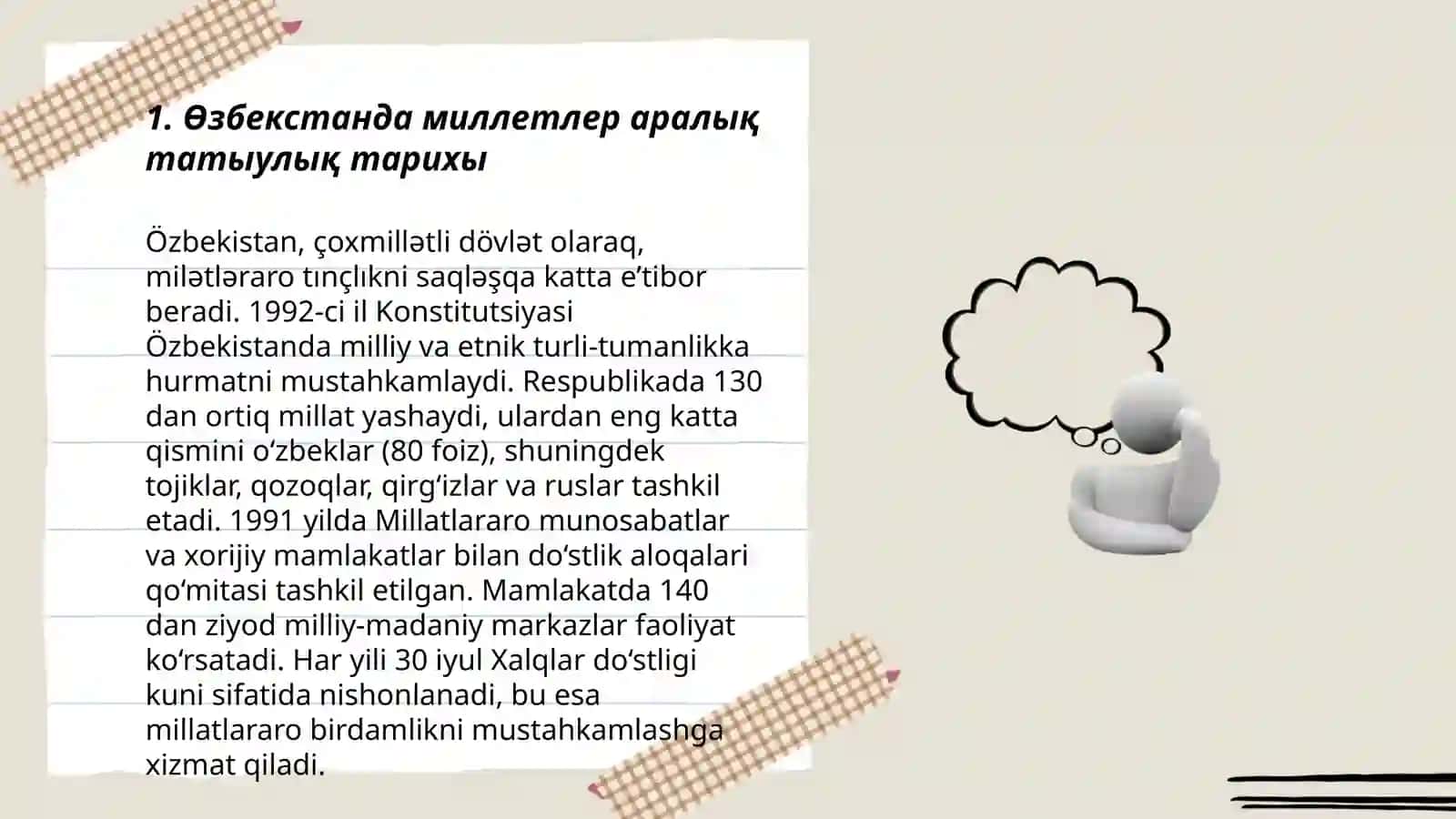 Өзбекстанда миллетлер аралық татыулық тарихы 3