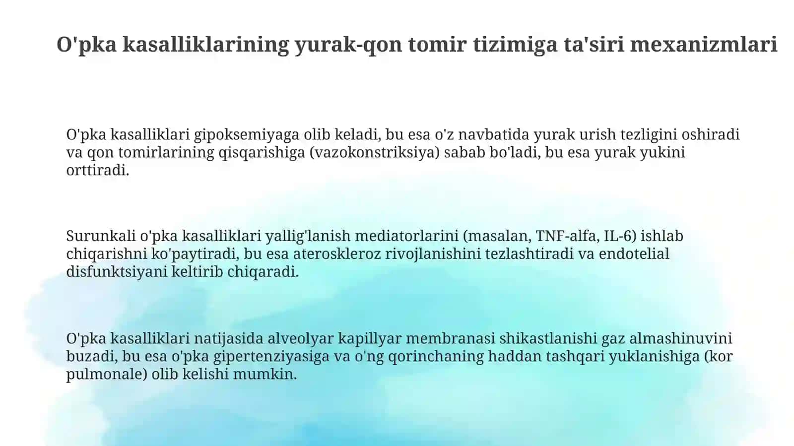 O'pka kasalliklarining yurak-qon tomir tizimiga ta'siri 3