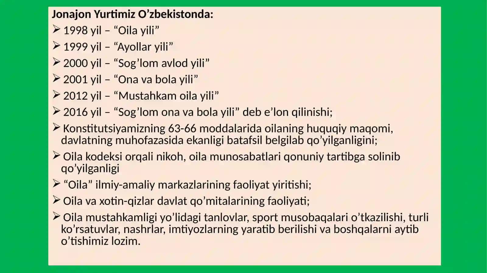 Nikoh va oilaning axloqiy asoslari,uning yoshlar tarbiyasidagi o’rni 3
