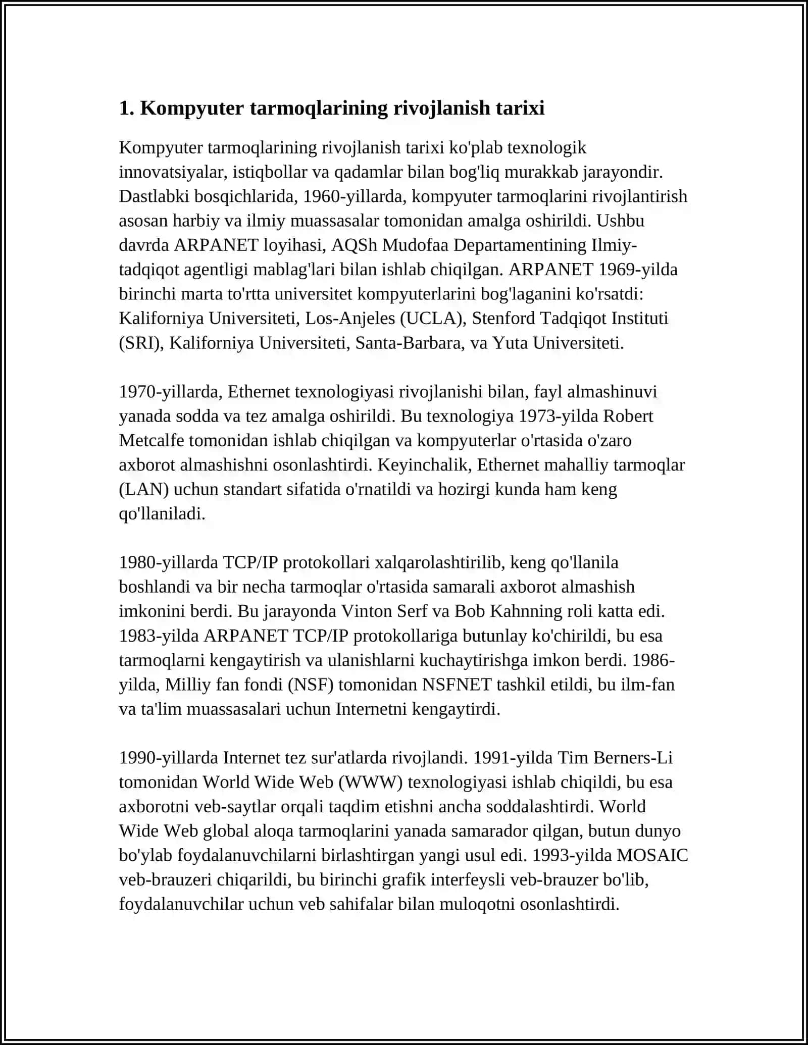 GLOBAL KOMPYUTER TARMOQLARI 3