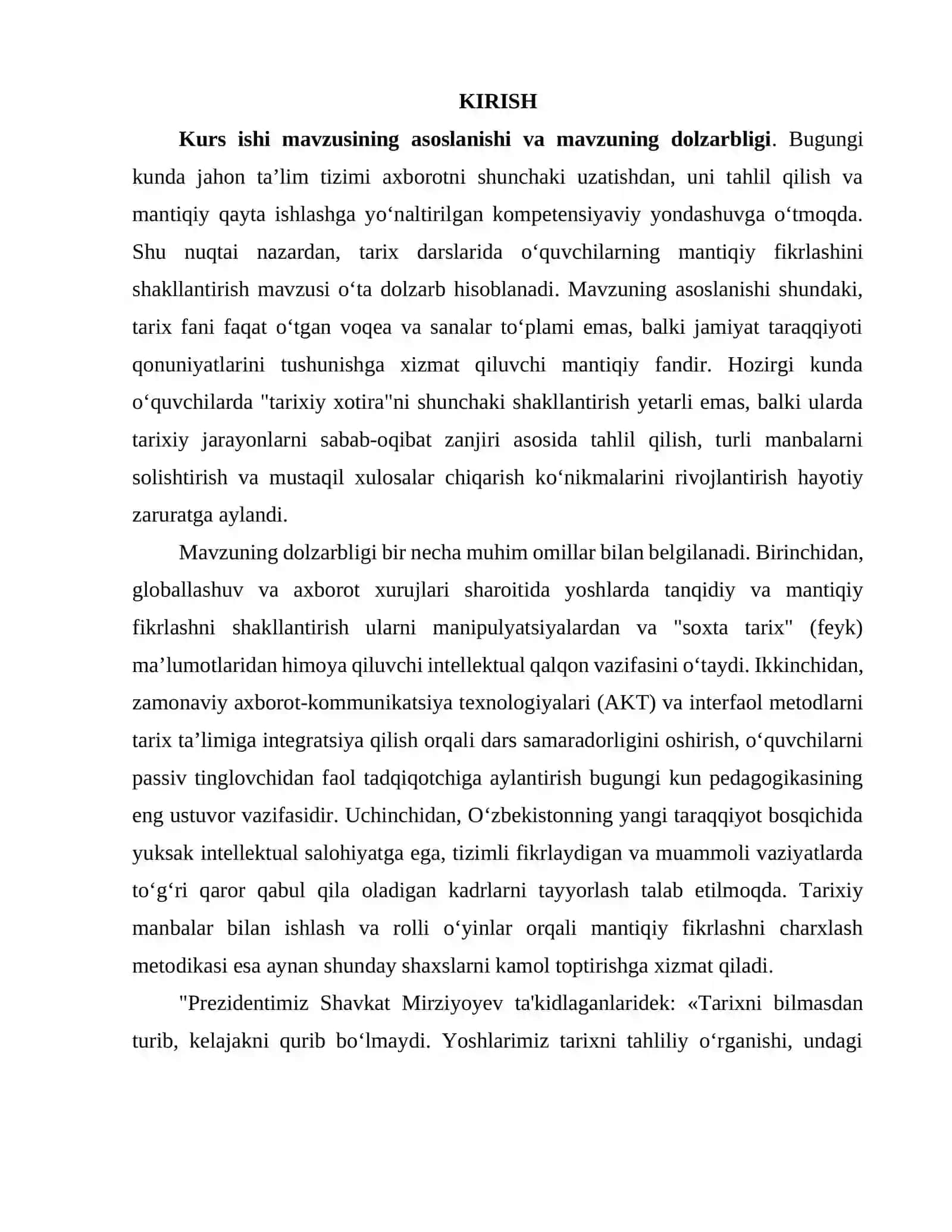 Jahon tarixi darsligida interfaol metodlardan foydalanish 3