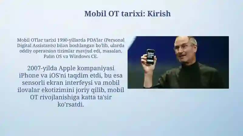 Mobil OT tarixi, Android arxitekturasi, ART va Android ilova komponentalari haqida tushuncha 3