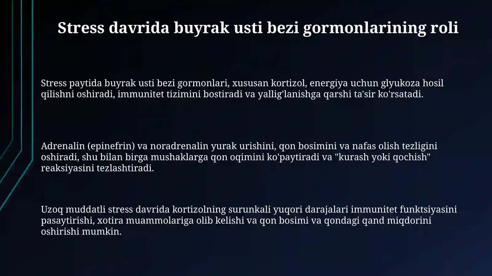 Stress vaqtida buyrak usti bezigarmonning roli va hujayralarning morfologik ko'rinishi 3
