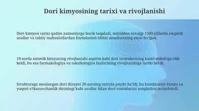 Dori kimyosining tarixi va rivojlanishi 3