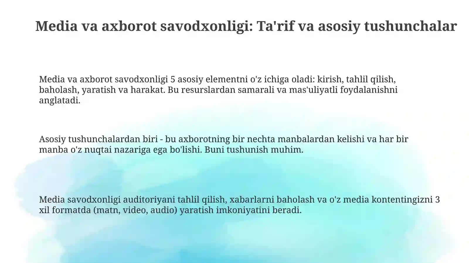 Media va axborot savodxonligi 3