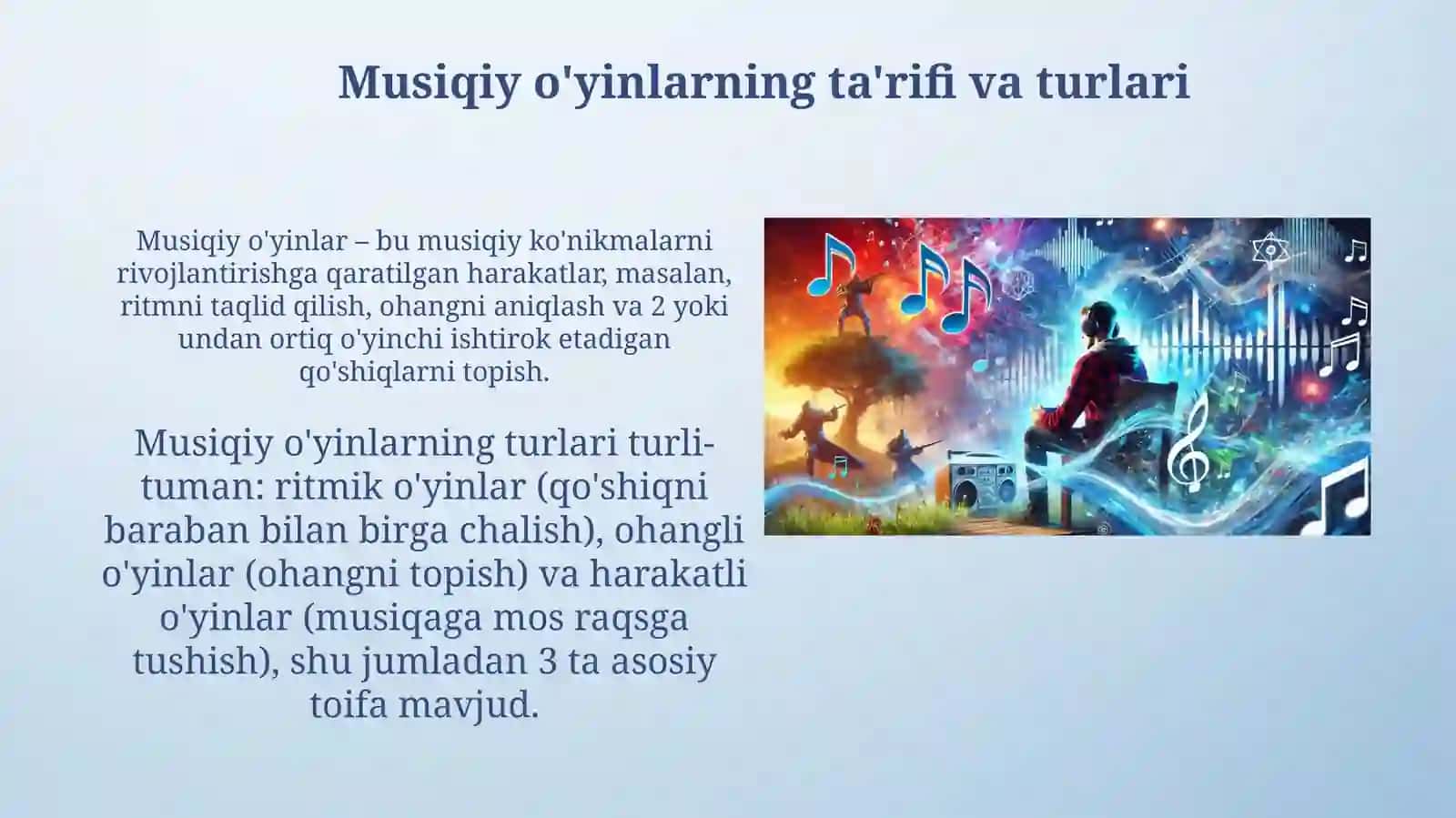 Musiqiy o'yinlarning ahamiyati 3