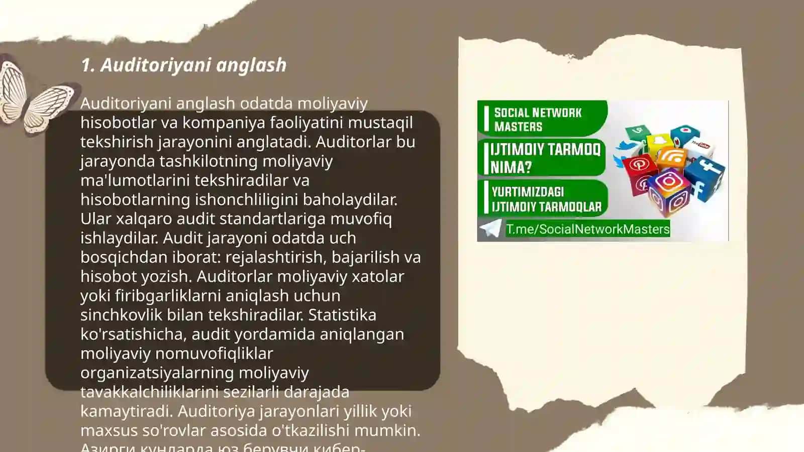 Auditoriyani anglash 3