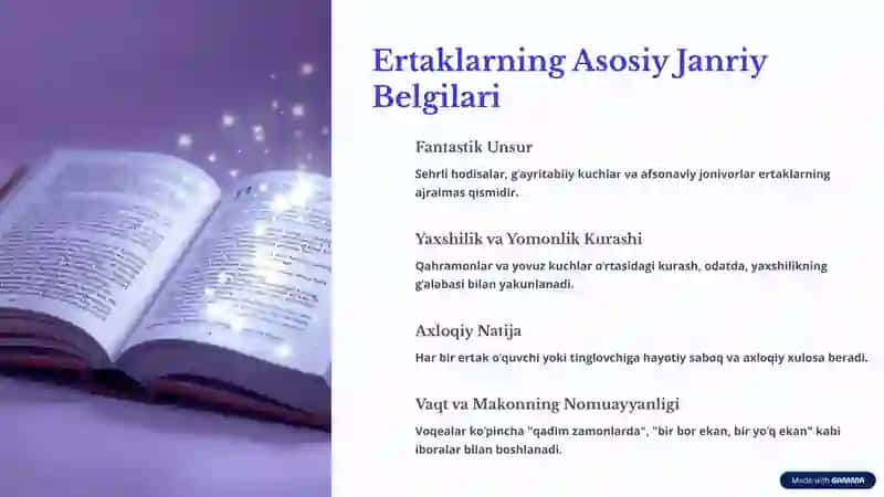 Ertaklarning Janriy Tabiati va Tasnifi 3
