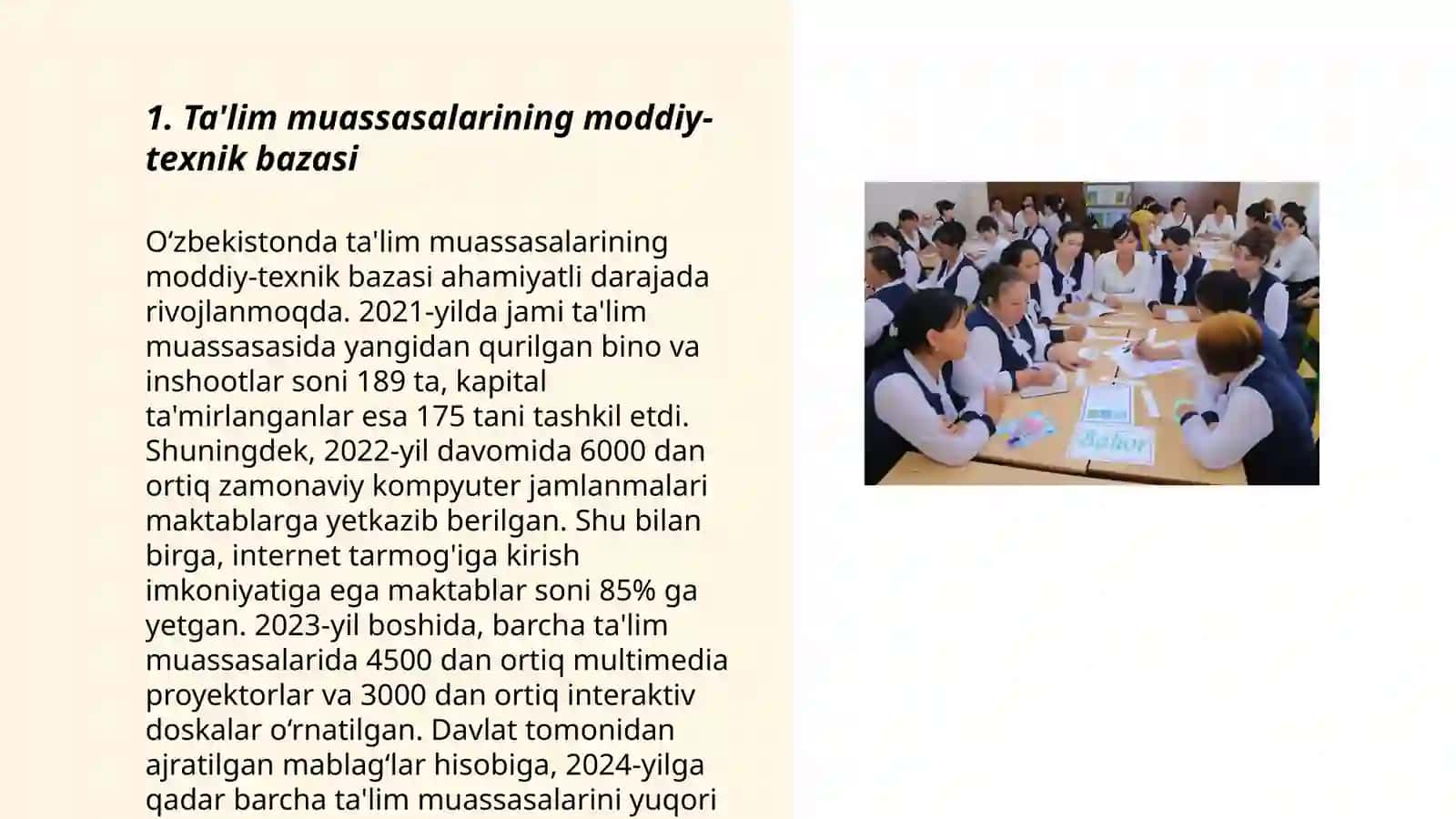 Ta'lim muassasalarining moddiy-texnik bazasi 3