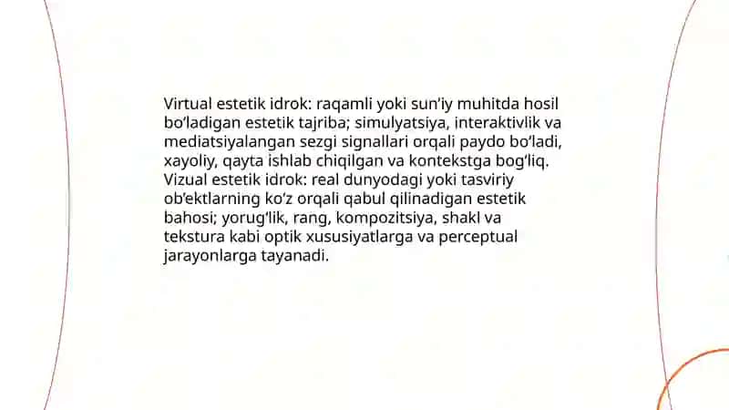 Olamni Virtual Va Vizual Estetik Idrok Etishning Farqlari 3