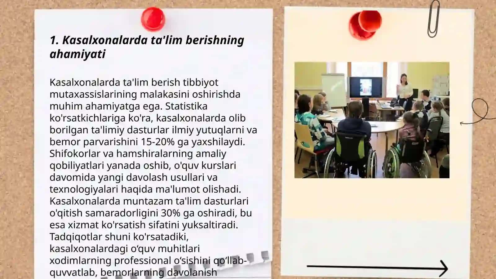 Tibbiyot muassasalari statsionarlarida uzoq muddatli davolanayotgan bolalar uchun taʼlim muhitini yaratish 3
