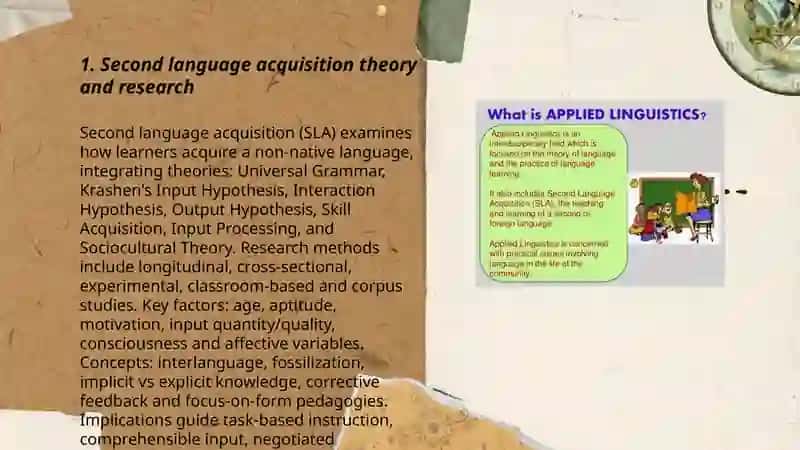 Core dimensions of applied linguistics 3