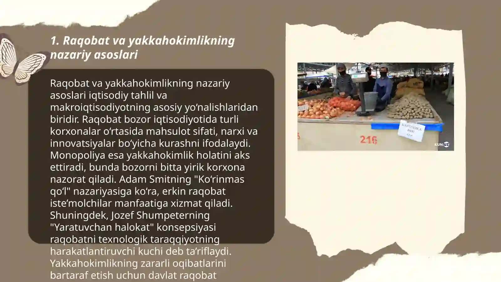 Turli bozorlardagi raqobat va yakkaxokimlikni òrganish 3
