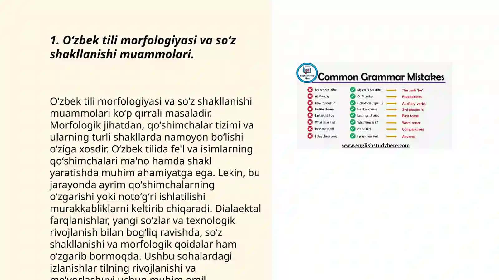 Oʻzbek tili grammatikasidagi muammolar 3