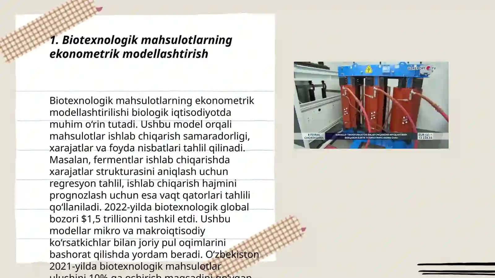 Biotexnologik maxsulot ishlab chiqarishni hisoblashning biometrik usuli 3