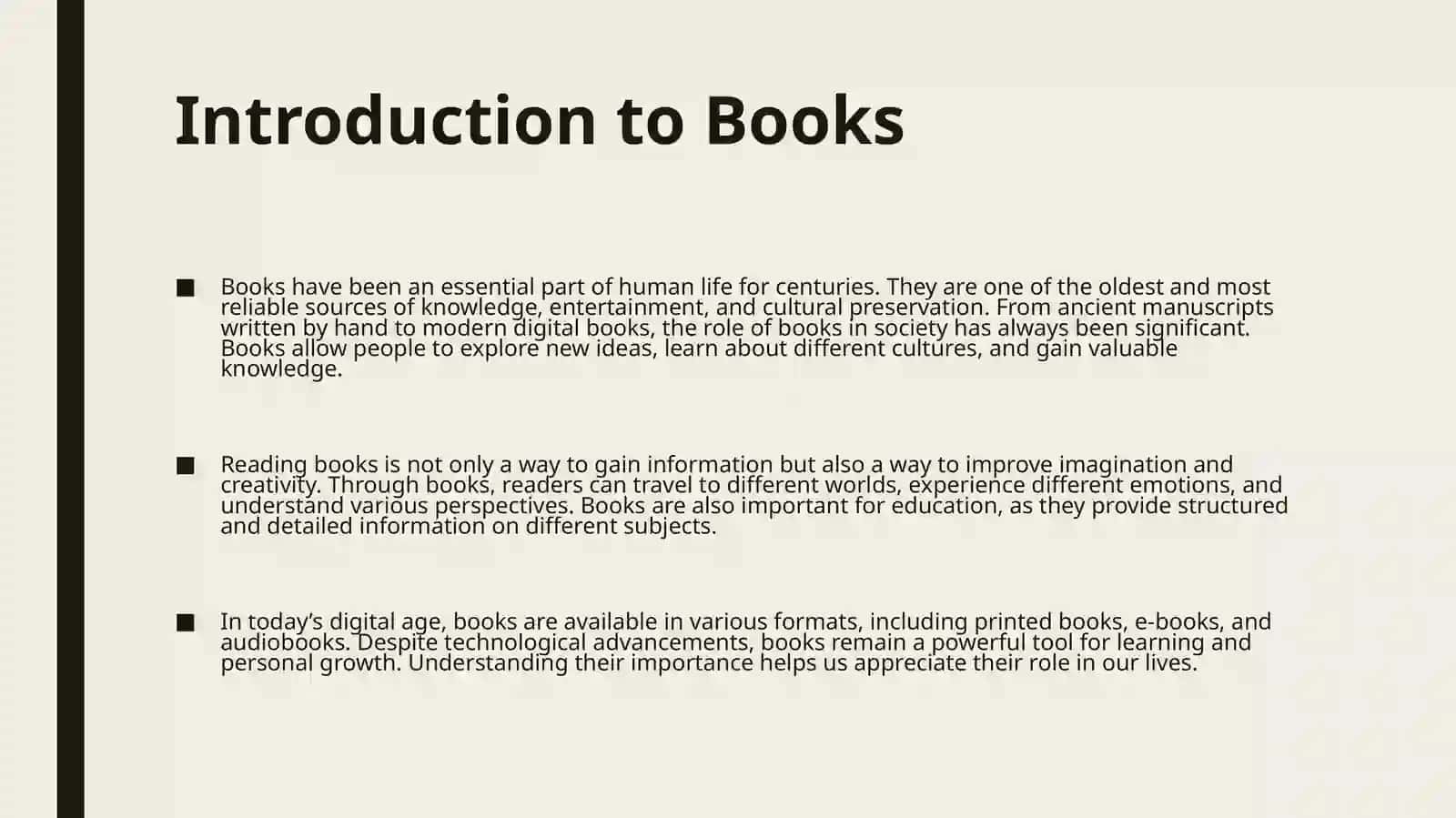 Books in our life 3