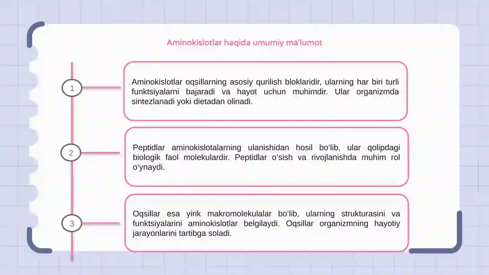 Aminokislotalar, peptidlar va oqsillar 3