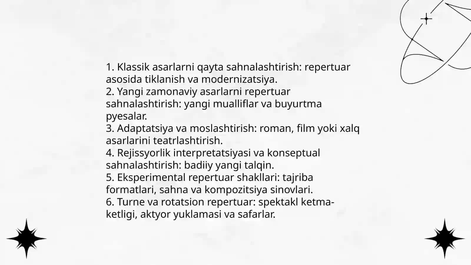 Teatr sahnalashtirishning faoliyat shakllari 3