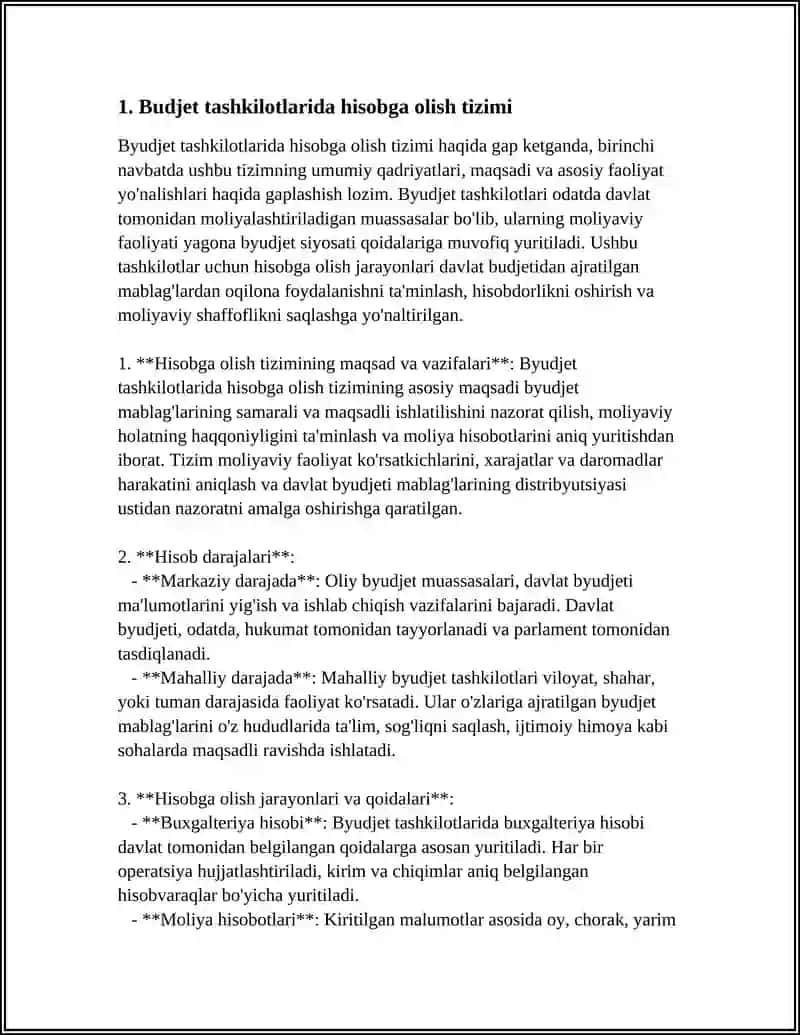 BUDJET TASHKILOTLARDA HARAJATLARNI HISOBGA OLISH XUSUSIYATLARI 3