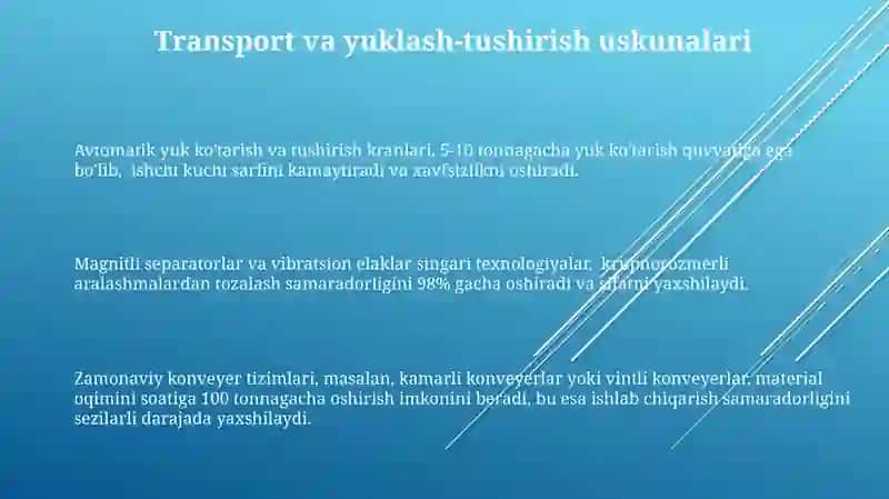 Tolali materiallarni pardozlash korxonalarini zamonaviy jihozlari 3