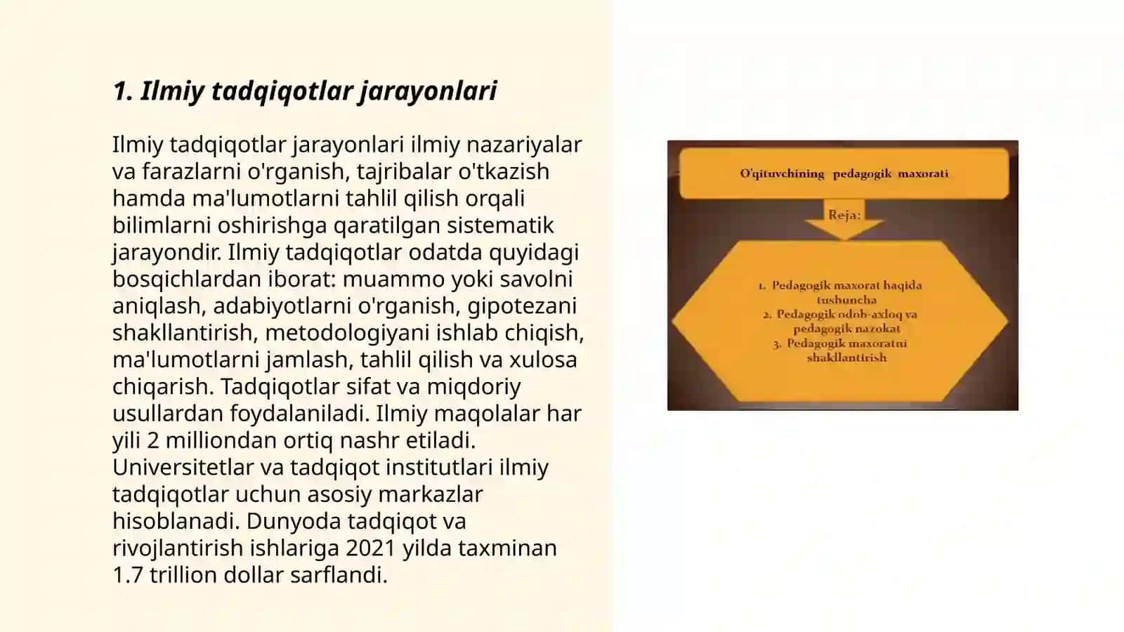 Ilmiy tadqiqot namoyon boʻlishining asosiy jihatlari, erkinlik, yozma matin 3
