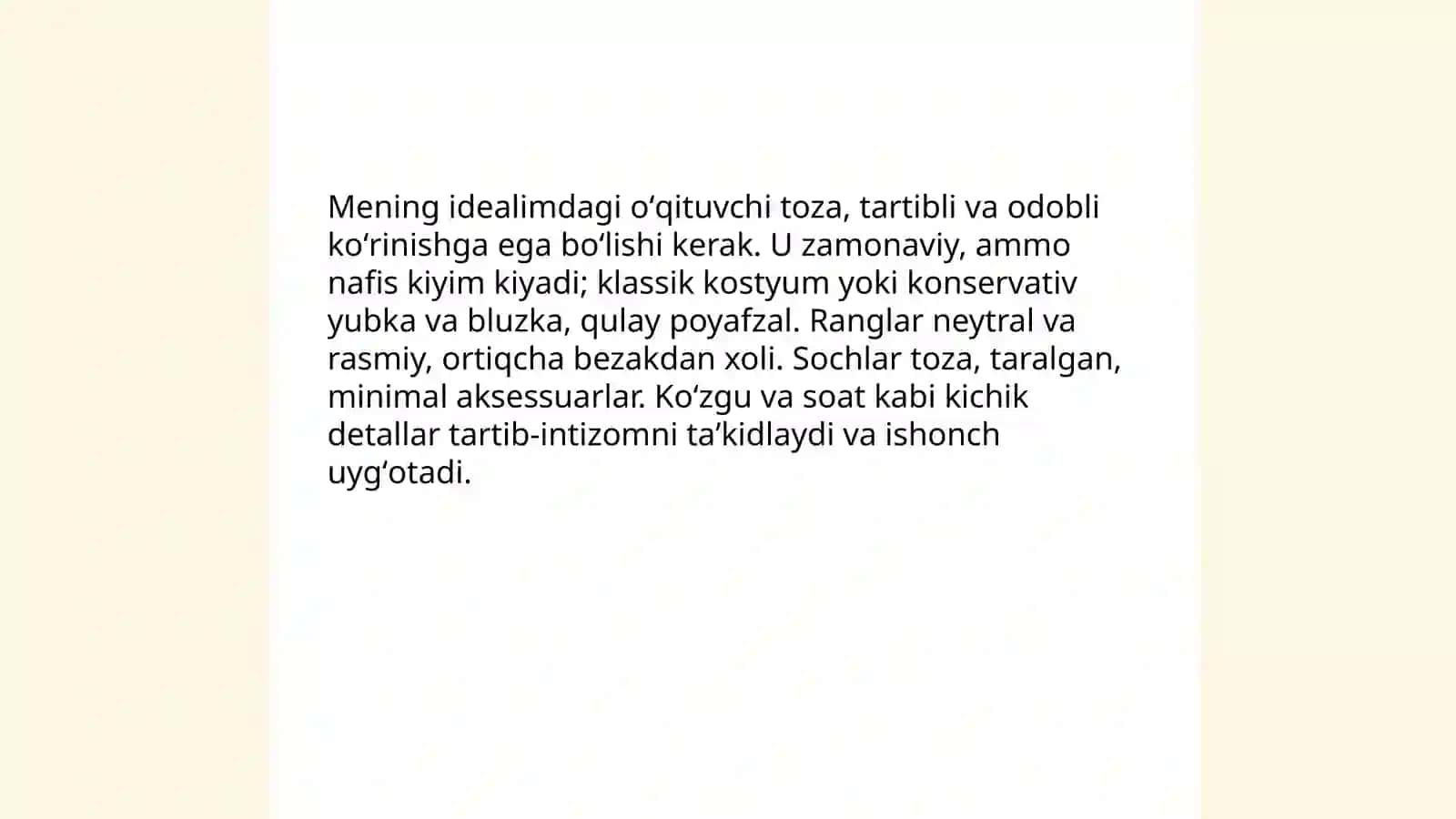 Mening idealimdagi oʻqituvchi 3