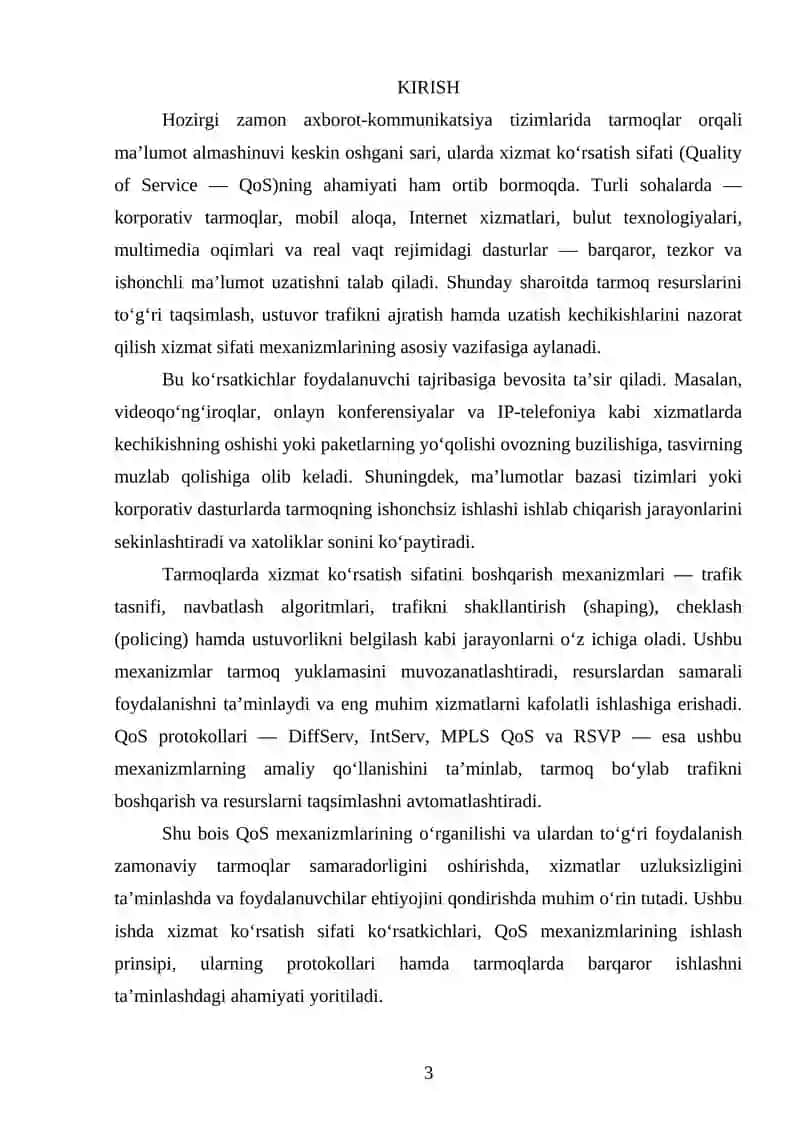 Xizmat ko'rsatish mexanizmlarining sifati 3