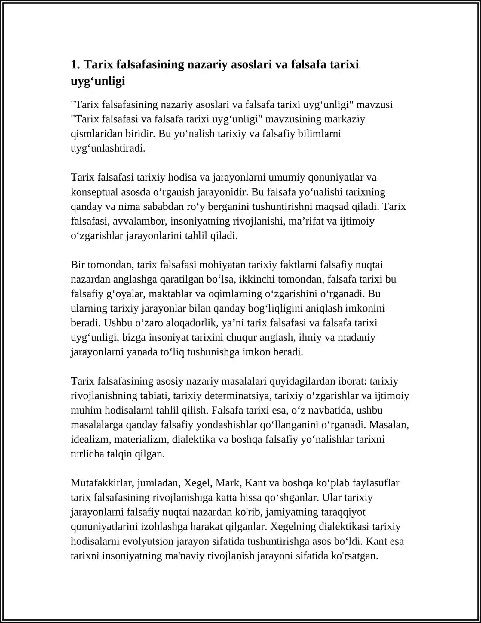 TARIX FALSAFASI VA FALSAFA TARIXI UYGʻUNLIGI 3