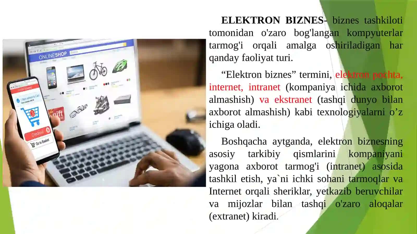 Elektron biznes va mobil tijorat texnologiyalari 3