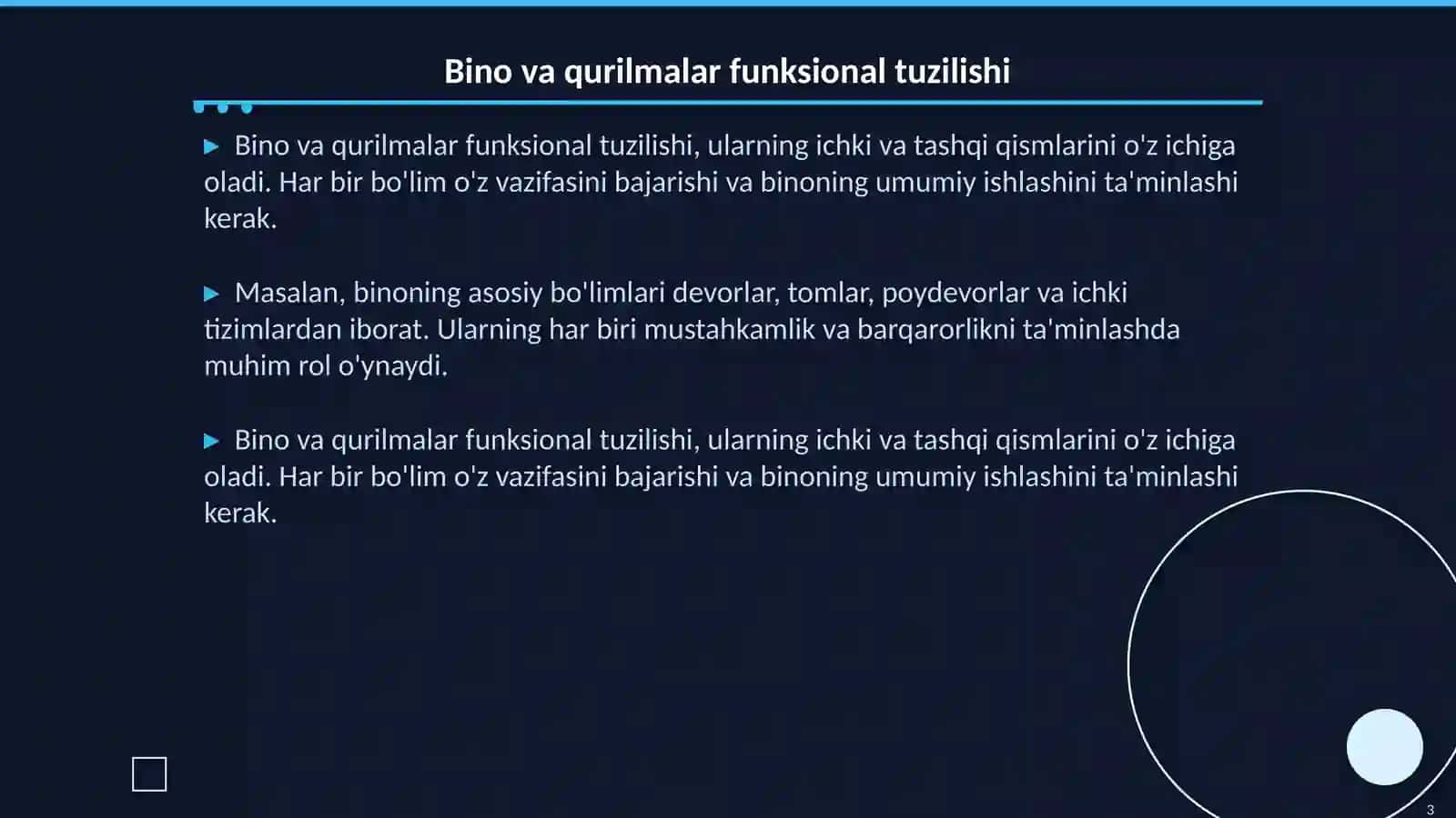Bino va qurilmalarining funksional bolimlerine tan bolgan kamchiliklar, zararlar va deformaciyalar 3
