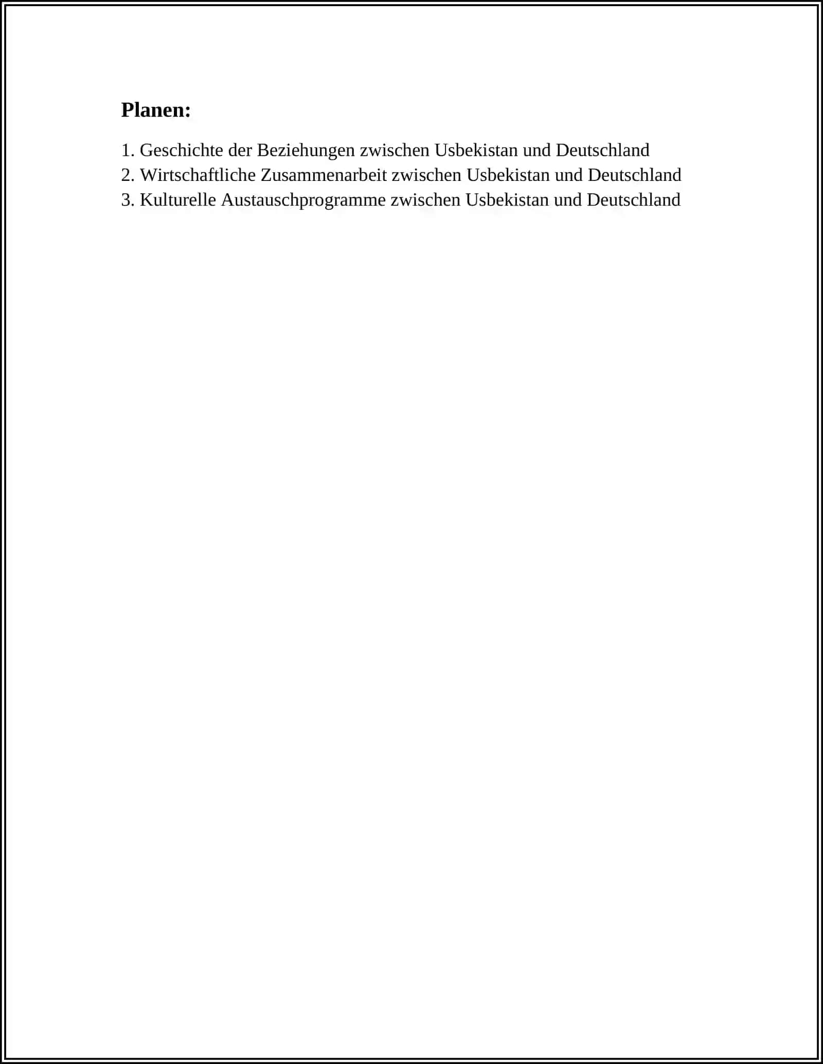 DIE BEZIEHUNGER ZWISCHEN DER REPUBLIK UZBEKISTAN UND DER BUNDESREPUBLIK DEUTSLAND 3